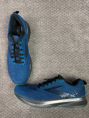 Brooks Levitate Stealthfit 5 Running Shoes Men's 10.5 D Blue Black Teal Sneakers